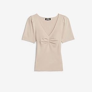 EXPRESS Ruched Puff Sleeve Sweater